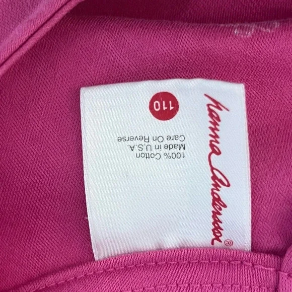 Vintage Hanna Andersson girls pink floral dress sz 110/5 - Picture 3 of 3